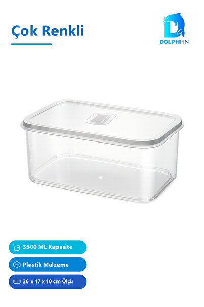 DolphFin Micro Storage Container 3500 ml Multi-Colored Plastic