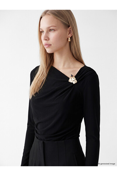 LC Waikiki Timeless Clothing & Timeless Choices Asymmetrical Roba Collar Gath...