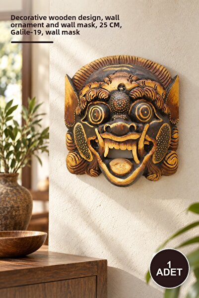 Yenilig 1 Piece Wooden Wall Hanging Mask – Decorative Wooden Design, Wall Orn...