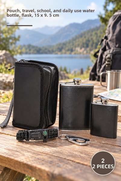 Yenilig 2-Piece Water Bottle Set – Water Bottle with Case, for Travel, School...