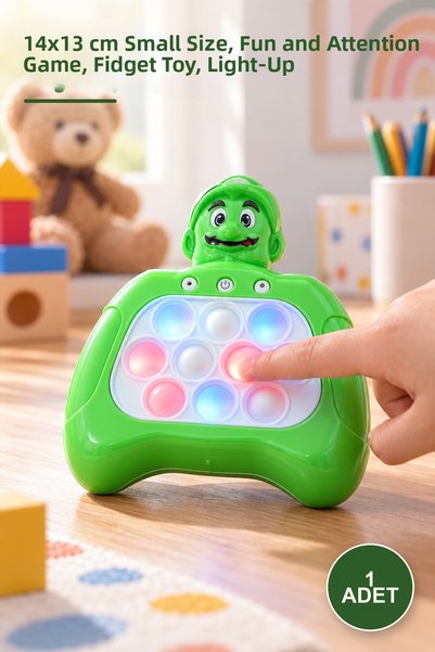 Yenilig 1 Jucărie Pop-It cu lumină și muzică - 14X13 CM dimensiune mică, joc ...