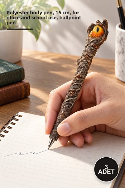 Yenilig 3 Pieces Ballpoint Pens – Writing Tool with Polyester Body, 16 Cm, Of...