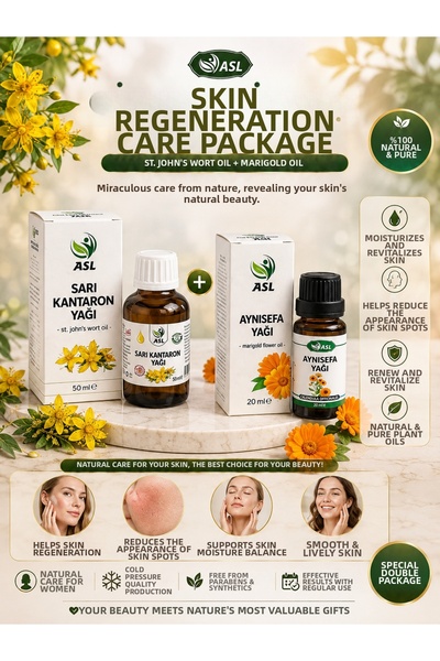 ASL St. John's Wort Oil and Calendula Oil Skin Renewal Care Package – Natural...