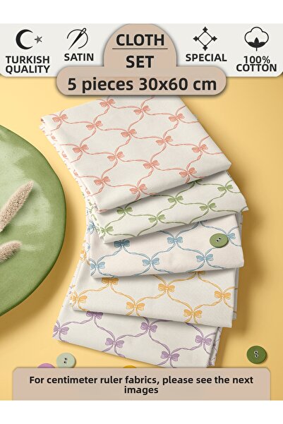 FabricMarket Σετ πάνελ από 100% βαμβακερό ύφασμα, 5 διαφορετικά σχέδια 30x60 ...