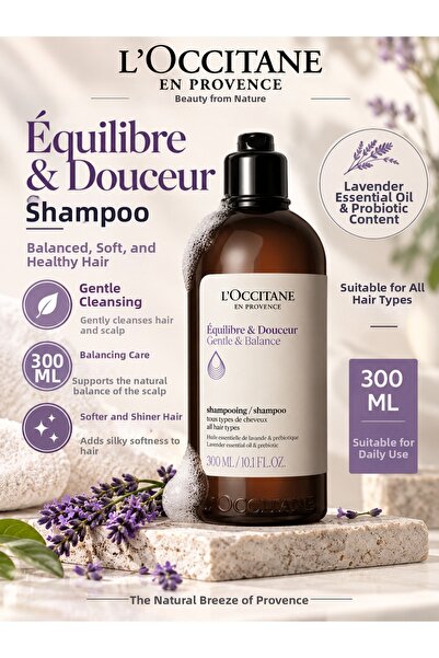 L'Occitane Équilibre & Douceur 300 ml – Gentle Cleansing and Softening Care f...