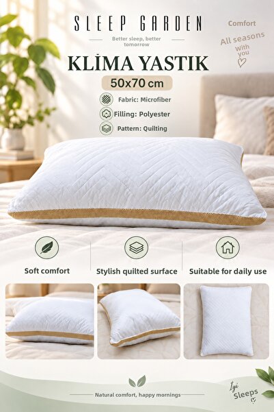 Sleep Garden Air-Conditioned Quilted Antiallergic Pillow 50X70 cm 800 Gr