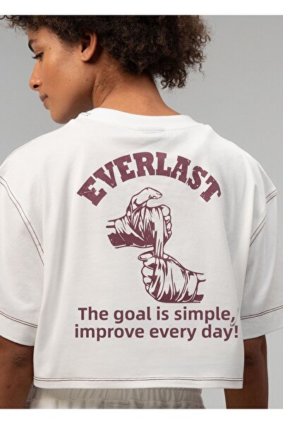 EVERLAST Graphic Collection White Comfort Fit Short Sleeve Women's T-Shirt