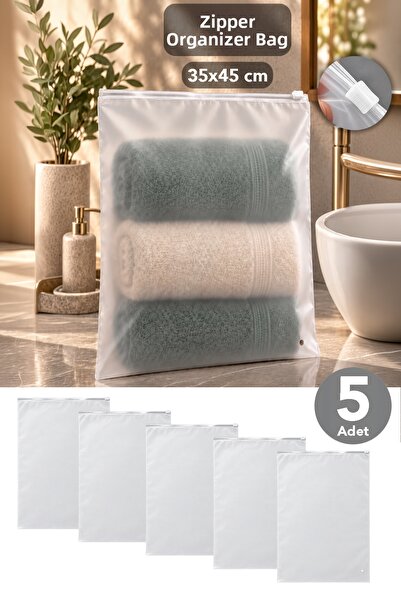 Meleni Home 5 Pieces 35X45Cm Zippered Organizer - Suitcase Travel Bag Multi-P...