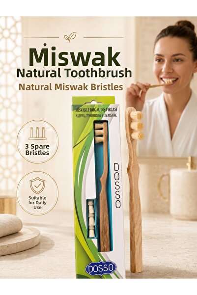 Altınoluk Haremia Natural Toothbrush with Miswak |   Miswak Fiber Toothbrush ...