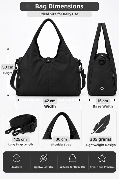 VIATOX Vx-026 Women's Sports and Travel Bag with Shoe Compartment Shoulder Ba...