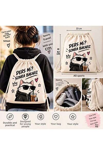DKY Dersmi See You Later Written Spiral Linen Bag
