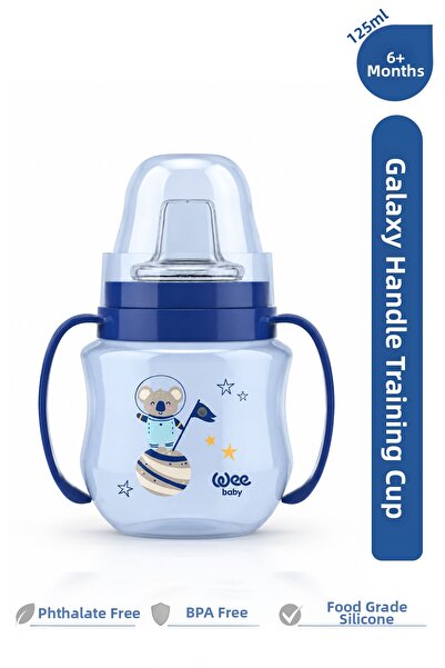 Wee Baby Galaxy Drinking Cup with Handle Baby Water Bottle 125 ml 6+ Months Blue
