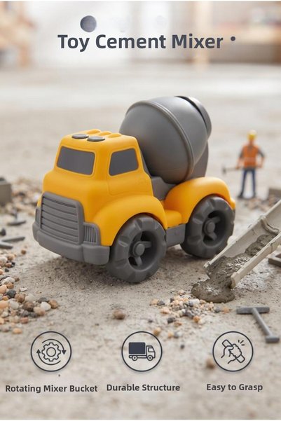 Tıfıl Toys خلاط خرسانة تعليمي وآمن للأطفال، خلاط ألعاب بتصميم واقعي مع وعاء د...