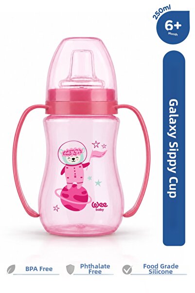 Wee Baby Galaxy Drinking Cup with Handle Baby Water Bottle 250 ml 6+ Months Pink