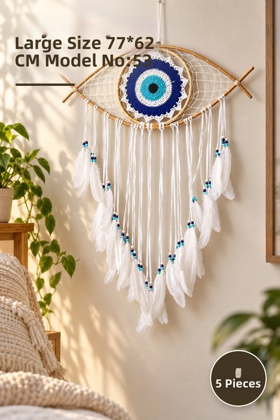 Yenilig 5 pieces of dream catcher - large size 77*62 cm model no:53 large