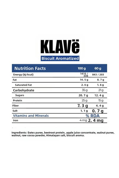 KLAVë High Protein Bar Karma - 60 g X 6 Pieces - 15g Protein, Vegan and Gluten-Free