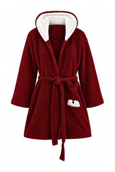 Trendyol Curve Burgundy Wellsoft Knitted Dressing Gown