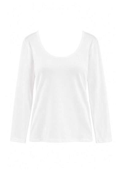 Trendyol Curve Ecru U-Neck Knitted Large Size Blouse Tbbaw26Af00112