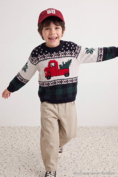 TRENDYOLKIDS Navy Blue Boy's Sweater Tkdaw27Kz00013