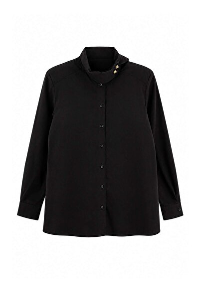 Trendyol Collection Black Oversize Terrycotton Plain Woven Top & Bottom Hijab...
