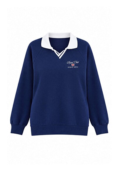 Trendyol Collection Navy Blue Knitted Sweatshirt Twoaw25Sw00173