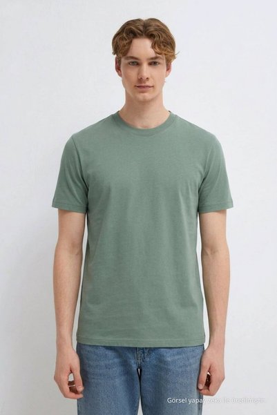 DAMGA JEANS Men's Street Style Regular Çağla T-Shirt
