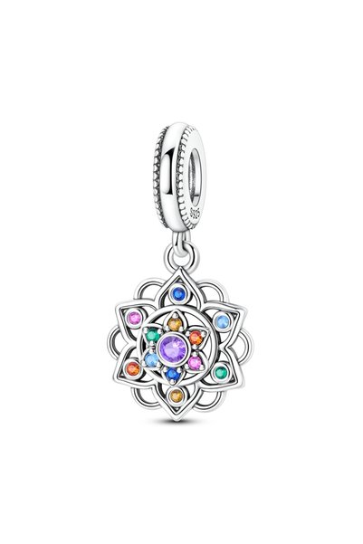 Choice KTC2070 Original 925 Sterling Silver Charm Bead Rotatable Lotus Pendan...