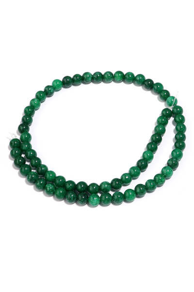 Choice3 6mm(approx 58pcs) Natural Green Jade Stone Beads Round Gemstone Loose...