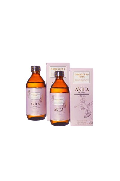 Akita ماء ورد طبيعي غير مُستخلص من الزيوت في زجاجة زجاجية 2×200 مل