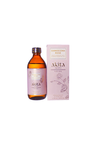 Akita % 100 Doğal Yağı Alınmamış Gül Suyu Cam Şişe 200ml