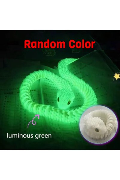 Choice1 30cm random color 3D Printed Snake Movable Joint Fidget Toy Figurine ...