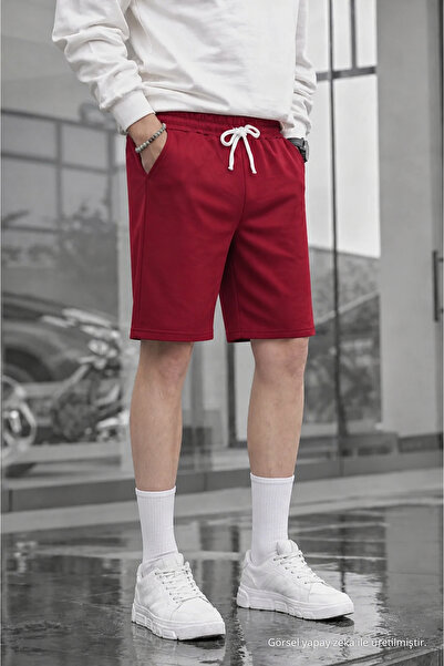 COMBİNE MİCHAİL Men's Daily Basic Regular Claret Red Shorts
