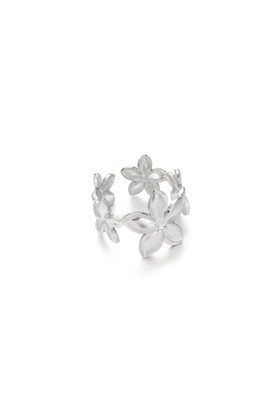 Choice resizable JZ7346P Stainless Steel Exaggerated Big Flower Rings For Wom...