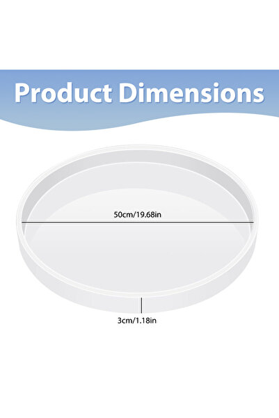 Choice 50cm 50cm Resin Table Molds, Large Round Epoxy Table Mold for Charcute...