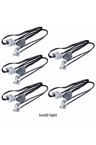 Choice3 5 قطع (1/2/5/10 قطع) جديدة من قطع غيار MOC Power Functions، كابل إضاء...