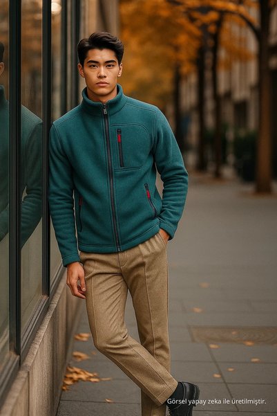 COMBİNE MİCHAİL Men's Premium Çağla Fleece with Pocket Detail