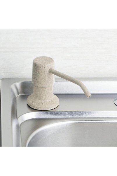 Choice موزعات صابون مطبخ بيج من الفولاذ المقاوم للصدأ، موزع صابون لحوض المطبخ...