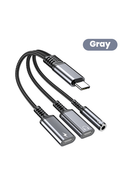 Choice gray 3 in 1 PD 60W Fast Charge Adapter For Iphone16 15 Samsung Type C ...