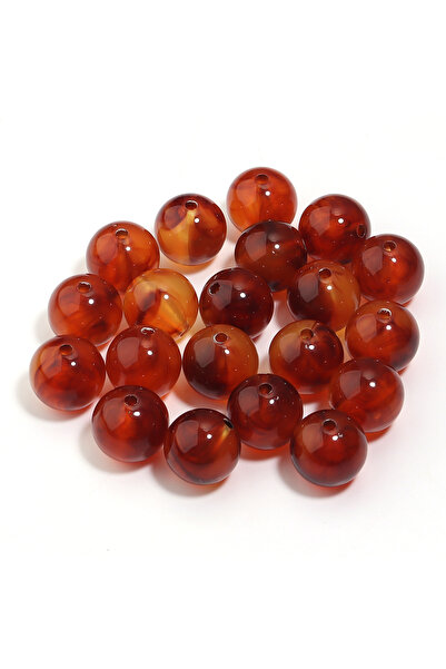 Choice 16mm 20pcs 10-200pcs 6-20mm Amber Color Acrylic Beads Maillard Round L...