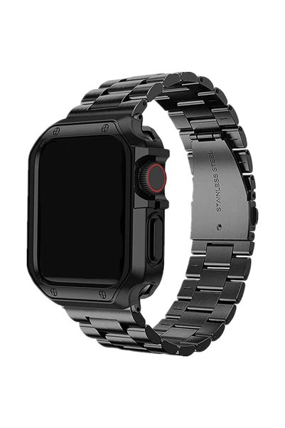 Choice57 Series SE 456 40mm Black TPU Protector Case+Metal Strap For Apple Wa...