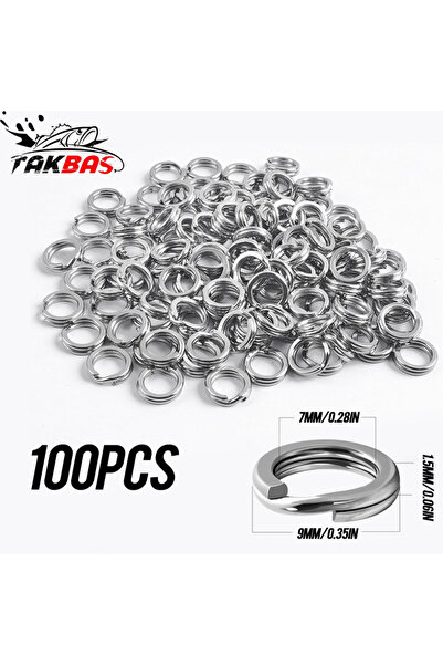 Choice 9mm 100pcs 100PCS Fishing Split Rings Stainless Steel Lure Rings Flatt...