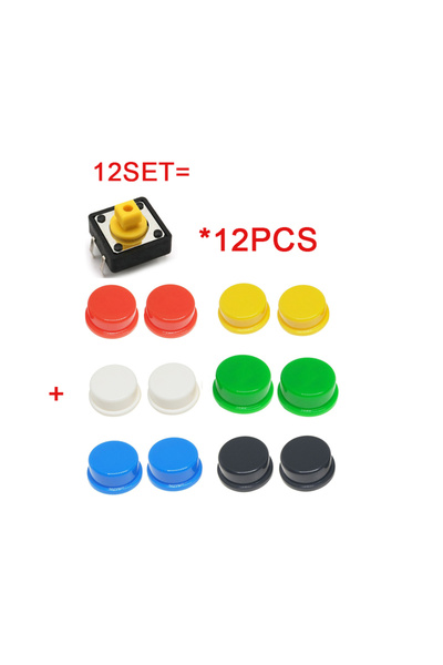 Choice 12set 12set Tactile Push Button Switch Momentary 12*12*7.3MM Micro swi...