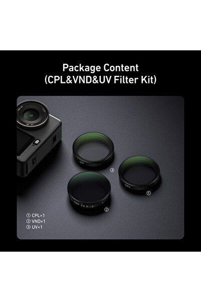 Choice CPL VND UV Set TELESIN Lens Filter for DJI OSMO Action 6 CPL ND8 ND16 ...