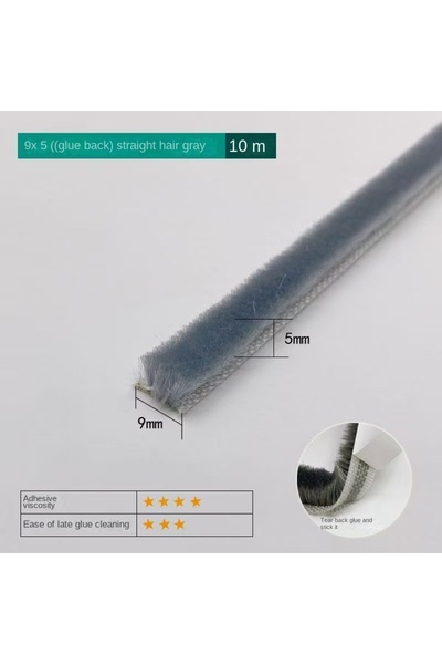 choice2 5M 9X5 Gray Black 10M Door Window Windproof Dust Sound Insulation Sea...