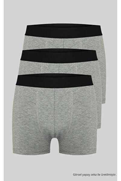COMBİNE MİCHAİL Ανδρικό εύκαμπτο μπόξερ Grimelange Cotton Lycra 3 τεμαχίων