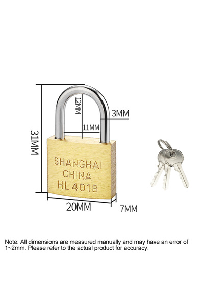 Choice 20mm Copper Padlock Small Locks for Luggage Case Locker Home Improveme...
