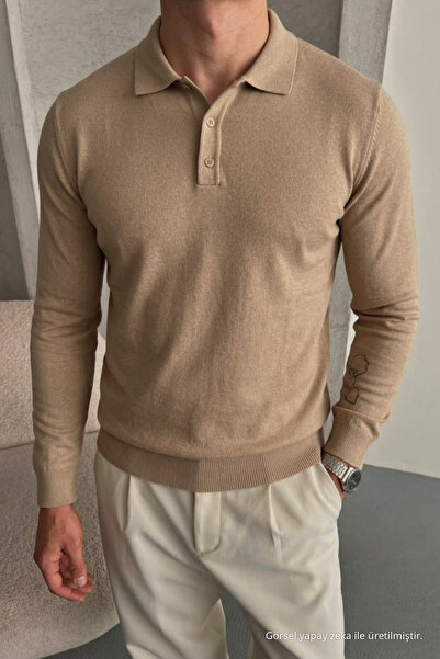 COMBİNE MİCHAİL Erkek Casual Loose Reglan Krem Kazak