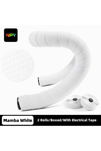 Choice شريط مقود دراجة طريق عصري أبيض من MBBD-White NPY، مانع للانزلاق، ناعم ...