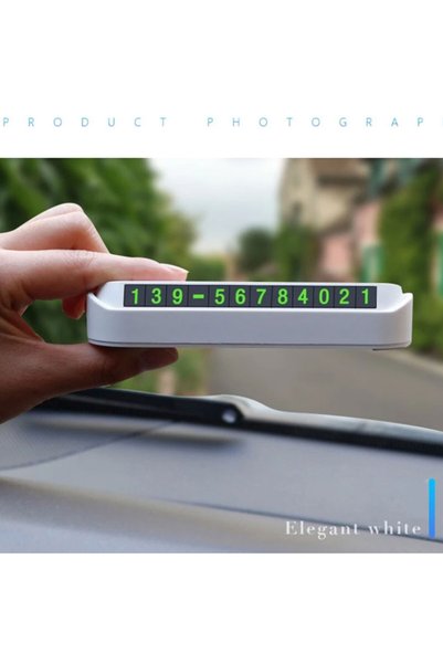 Choice1 WHITE Car Card Temporary Parking Card Plate Telephone Number Car Park...