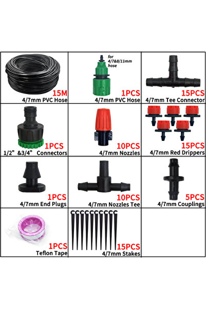 Choice3 15m Irrigation System Garden Tools Drip Watering Kits Automatic Water...